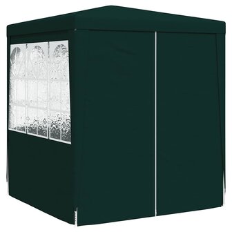 Partytent met zijwanden professioneel 90 g/m&sup2; 2,5x2,5 m groen