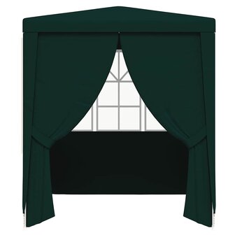 Partytent met zijwanden professioneel 90 g/m&sup2; 2,5x2,5 m groen
