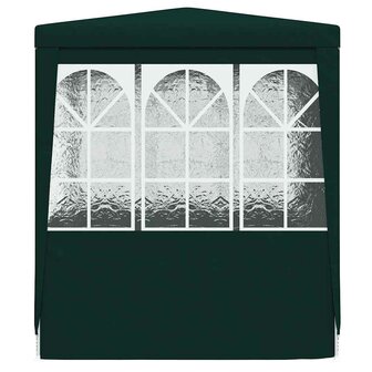 Partytent met zijwanden professioneel 90 g/m&sup2; 2,5x2,5 m groen
