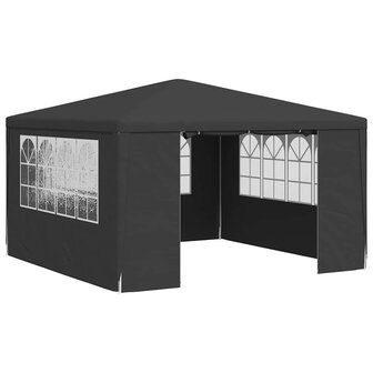 Partytent met zijwanden professioneel 90 g/m&sup2; 4x4 m antraciet