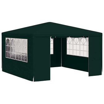Partytent met zijwanden professioneel 90 g/m&sup2; 4x4 m groen