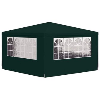 Partytent met zijwanden professioneel 90 g/m&sup2; 4x4 m groen