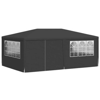 Partytent met zijwanden professioneel 90 g/m&sup2; 4x6 m antraciet