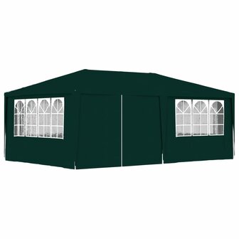Partytent met zijwanden professioneel 90 g/m&sup2; 4x6 m groen