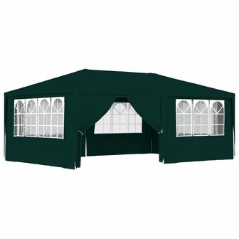 Partytent met zijwanden professioneel 90 g/m&sup2; 4x6 m groen