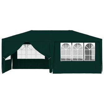 Partytent met zijwanden professioneel 90 g/m&sup2; 4x6 m groen