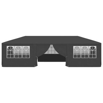 Partytent met zijwanden professioneel 90 g/m&sup2; 4x9 m antraciet