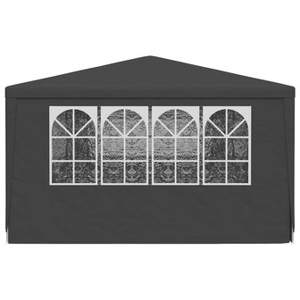 Partytent met zijwanden professioneel 90 g/m&sup2; 4x9 m antraciet