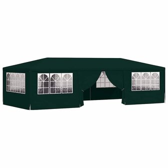 Partytent met zijwanden professioneel 90 g/m&sup2; 4x9 m groen