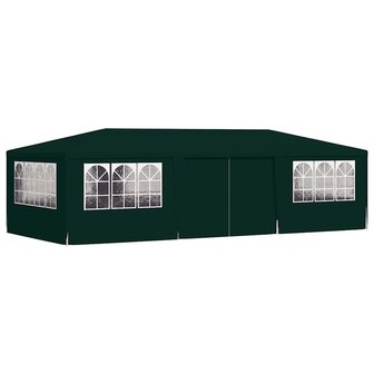 Partytent met zijwanden professioneel 90 g/m&sup2; 4x9 m groen