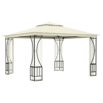 Prieel met netten 300x300x265 cm cr&egrave;mekleurig