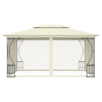 Prieel met netten 300x400x265 cm cr&egrave;mekleurig