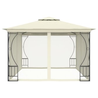 Prieel met netten 300x400x265 cm cr&egrave;mekleurig