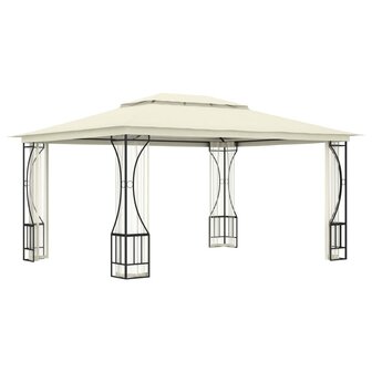 Prieel met netten 300x400x265 cm cr&egrave;mekleurig