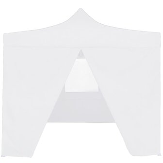 Partytent met 4 zijwanden inklapbaar 3x3 m staal wit