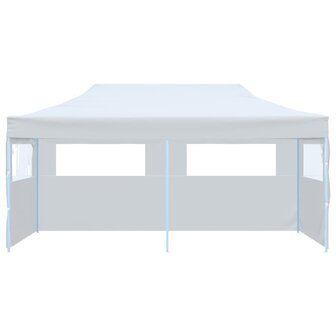 Partytent pop-up met zijwanden 3x6 m staal wit