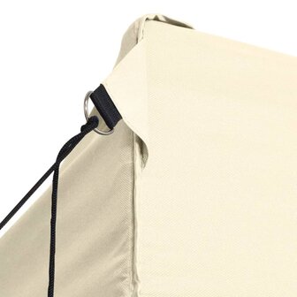 Partytent met 4 zijwanden inklapbaar 3x6 m staal cr&egrave;me