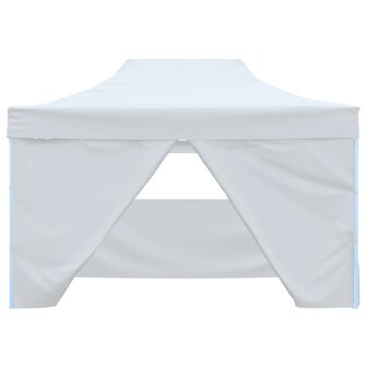 Partytent met 4 zijwanden inklapbaar 3x4,5 m wit