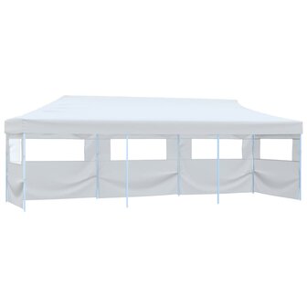 Partytent pop-up met 5 zijwanden 3x9 m wit