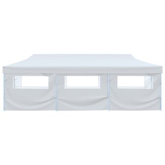 Partytent pop-up met 8 zijwanden 3x9 m wit