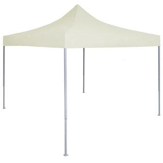 Partytent professioneel inklapbaar 2x2 m staal cr&egrave;me