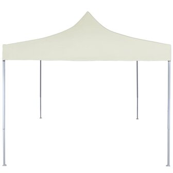 Partytent professioneel inklapbaar 2x2 m staal cr&egrave;me