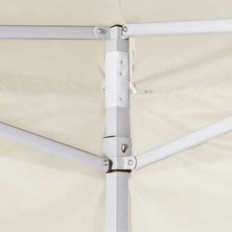 Partytent met 2 zijwanden inklapbaar 2x2 m staal cr&egrave;me
