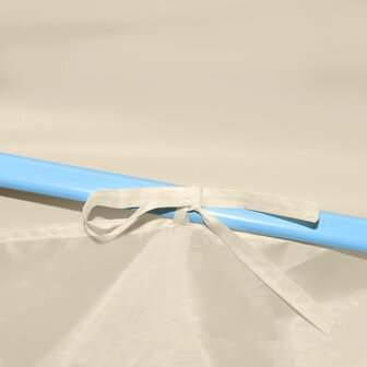 Partytent met 4 zijwanden inklapbaar 2x2 m staal cr&egrave;me