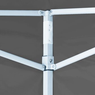 Partytent met 4 zijwanden inklapbaar 2x2 m staal antraciet