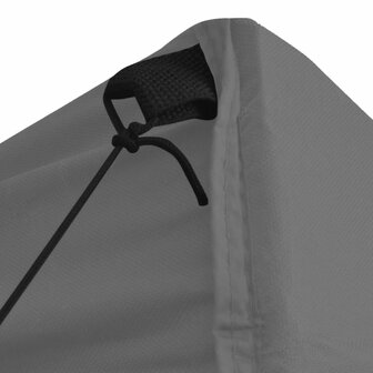 Partytent met 4 zijwanden inklapbaar 2x2 m staal antraciet