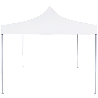 Partytent professioneel inklapbaar 2x2 m staal wit