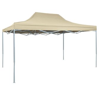 Partytent inklapbaar 3x4 m staal cr&egrave;me