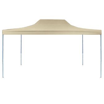 Partytent inklapbaar 3x4 m staal cr&egrave;me