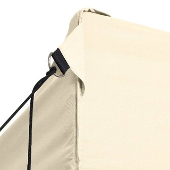 Partytent met 3 zijwanden inklapbaar 3x4 m staal cr&egrave;me
