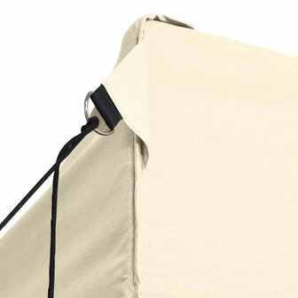Partytent met 4 zijwanden inklapbaar 3x4 m staal cr&egrave;me