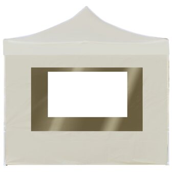 Partytent inklapbaar met wanden 2x2 m aluminium cr&egrave;me
