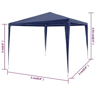 Partytent 3x3 m blauw
