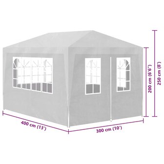 Partytent 3x4 m wit