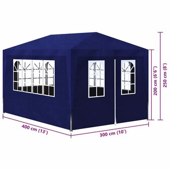Partytent 3x4 m blauw