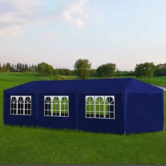 Partytent 3x9 m blauw
