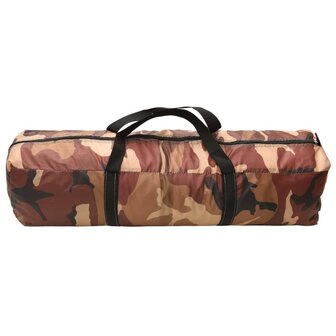 Partytent met LED en 4 zijwanden 3,6x3,6x2,3 m camouflage