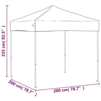 Partytent inklapbaar 2x2 m blauw
