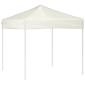 Partytent inklapbaar 2x2 m cr&egrave;mekleurig