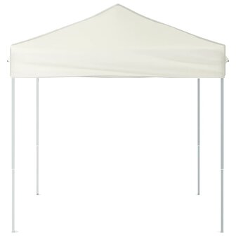 Partytent inklapbaar 2x2 m cr&egrave;mekleurig