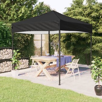Partytent inklapbaar 2x2 m zwart