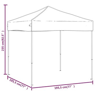 Partytent inklapbaar 2x2 m zwart