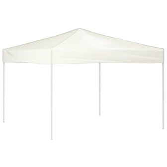 Partytent inklapbaar 3x3 m cr&egrave;mekleurig