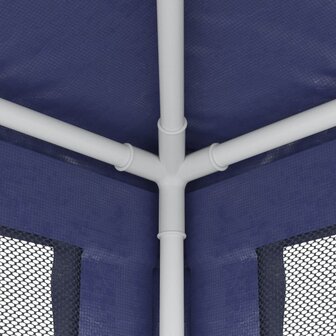Partytent met 6 mesh zijwanden 3x6 m HDPE blauw