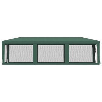 Partytent met 8 mesh zijwanden 3x9 m HDPE groen