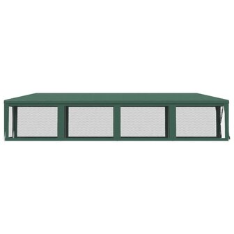 Partytent met 10 mesh zijwanden 3x12 m HDPE groen